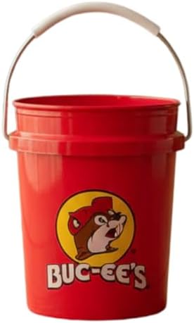 Cubeta Mini Roja de Buc-ee's, Contenedor Portátil de 18 Onzas con Asa, Cubeta de Plástico para Almacenamiento - imagen 3
