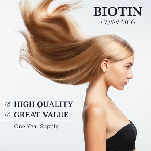 Biotina Puregen Labs 10,000 MCG para Cabello, Piel y Uñas Saludables - Alta Potencia - Sin OGM, Sin Gluten | 360 Tabletas Vegetarianas - imagen 7