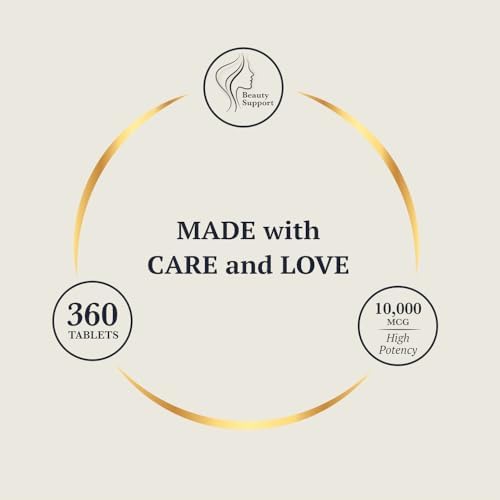 Biotina Puregen Labs 10,000 MCG para Cabello, Piel y Uñas Saludables - Alta Potencia - Sin OGM, Sin Gluten | 360 Tabletas Vegetarianas - imagen 8