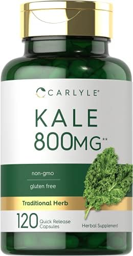 Suplemento de Kale Carlyle | 120 Cápsulas | Fórmula de Extracto de Hierbas | Sin OGM y Libre de Gluten - imagen 1