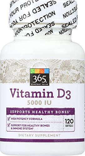 365 de Whole Foods Market, Vitamina D3 5000 UI, 120 cápsulas - imagen 3