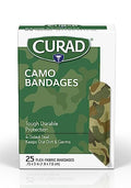 Curad Curita Adhesiva de Tela Flexible Camuflaje Verde, 3/4 x 3, Paquete de 25 Unidades - imagen 1