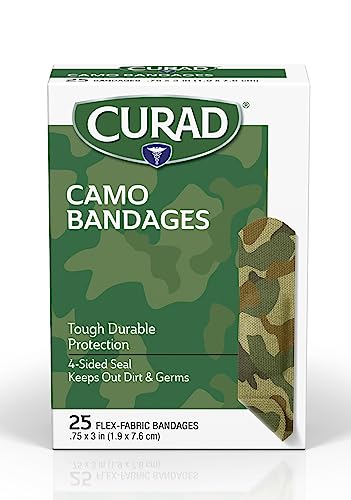 Curad Curita Adhesiva de Tela Flexible Camuflaje Verde, 3/4 x 3, Paquete de 25 Unidades - imagen 6