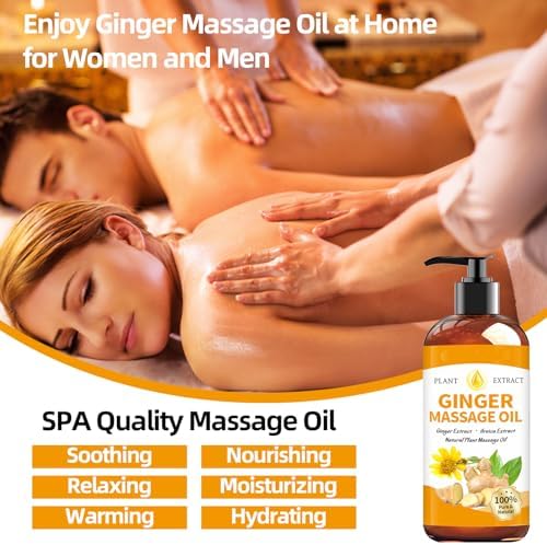 Aceite de Jengibre para Masaje Terapéutico, Drenaje Linfático y Alivio de Dolores Musculares - Aceite Natural para Gua Sha con Árnica, Relajante y - imagen 4