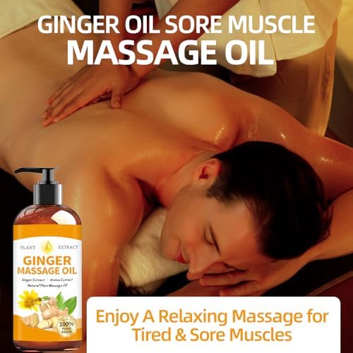 Aceite de Jengibre para Masaje Terapéutico, Drenaje Linfático y Alivio de Dolores Musculares - Aceite Natural para Gua Sha con Árnica, Relajante y - imagen 5