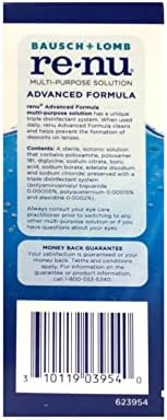 Renu Solución Multiusos Avanzada, Suave para los Ojos, Limpia y Desinfecta, Hidratante para Mayor Comodidad, Tamaño de Viaje 2 fl oz (Paquete de 2) - imagen 4