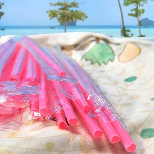 Popotes de Corazón WerkaSi Rosa, 100 Piezas, Envueltos Individualmente, Popotes de Plástico para Fiesta, Boda, Cumpleaños y Despedida de Soltera - imagen 5