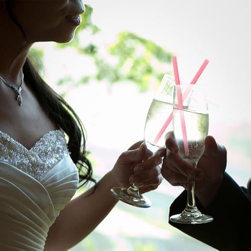 Popotes de Corazón WerkaSi Rosa, 100 Piezas, Envueltos Individualmente, Popotes de Plástico para Fiesta, Boda, Cumpleaños y Despedida de Soltera - imagen 6