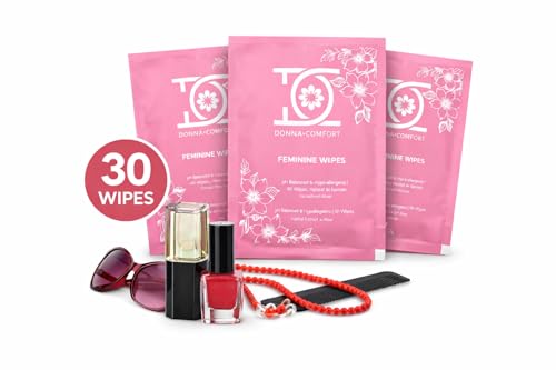 Toallitas Húmedas Desechables DonnaComfort para Piel Sensible – pH Balanceado, Sin Fragancia, con Aloe Vera y Vitamina E, Tamaño de Viaje (30 Piezas) - imagen 5