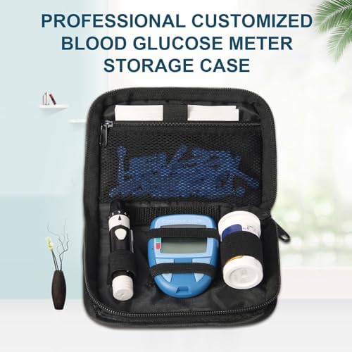Estuche para Suministros de Diabetes GENCAM, Organizador Diabético para Tiras de Prueba con Bolsa de Malla, Bolsa Portátil para Medidor de Glucosa - imagen 4
