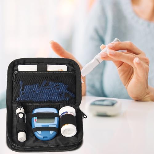 Estuche para Suministros de Diabetes GENCAM, Organizador Diabético para Tiras de Prueba con Bolsa de Malla, Bolsa Portátil para Medidor de Glucosa - imagen 7