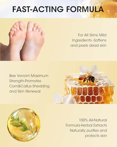 MQXUNMI Removedor de Verrugas con Veneno de Abeja, 20ML, Eliminador Rápido de Callos y Verrugas para Pies, Cuidado Seguro con Almohadillas para Callos - imagen 2