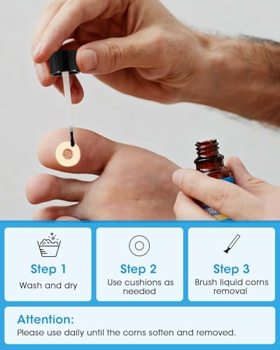 MQXUNMI Removedor de Verrugas con Veneno de Abeja, 20ML, Eliminador Rápido de Callos y Verrugas para Pies, Cuidado Seguro con Almohadillas para Callos - imagen 5