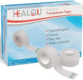 Cinta Médica Transparente HEALQU - Caja de 12 Rollos, 1 x 10yd, Cinta Quirúrgica con Adhesión Suave para Piel Sensible, Cuidado de Heridas, ros - imagen 1
