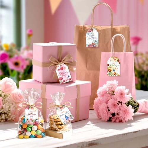 Etiquetas de Regalo para el Día de las Madres Konsait, 60 Piezas con Flores, Etiquetas y Accesorios para Empaque, Manualidades DIY - imagen 2