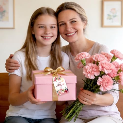 Etiquetas de Regalo para el Día de las Madres Konsait, 60 Piezas con Flores, Etiquetas y Accesorios para Empaque, Manualidades DIY - imagen 3