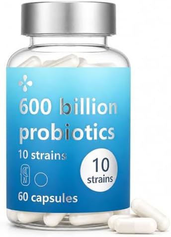 Probioticos LOUDSAY para Mujeres y Hombres, 60 Mil Millones de CFUs por Porción, 10 Cepas y Fibra Prebiótica, Suplemento Diario para la Salud - imagen 1