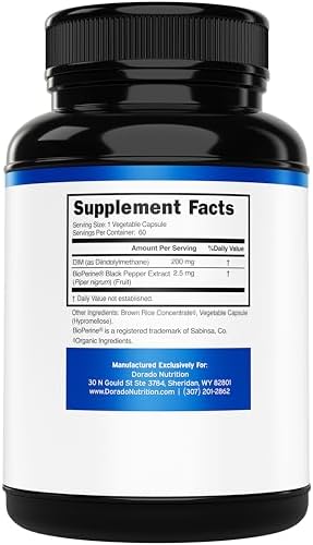 Suplemento DIM para Mujeres y Hombres (Bloqueador de Estrógenos Diindolilmetano, Tratamiento para Acné Hormonal, Equilibrio Hormonal) (200mg por - imagen 2