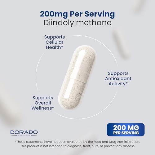 Suplemento DIM para Mujeres y Hombres (Bloqueador de Estrógenos Diindolilmetano, Tratamiento para Acné Hormonal, Equilibrio Hormonal) (200mg por - imagen 4