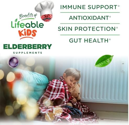 Gomitas de Saúco Sin Azúcar Lifeable para Niños con Vitamina C y Zinc | Suplemento Inmunológico | Veganas, No GMO, Kosher y Sin Gluten | 60 Gomitas - imagen 3
