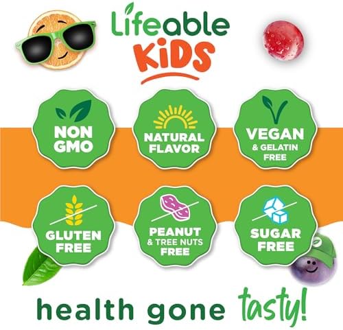 Gomitas de Saúco Sin Azúcar Lifeable para Niños con Vitamina C y Zinc | Suplemento Inmunológico | Veganas, No GMO, Kosher y Sin Gluten | 60 Gomitas - imagen 4