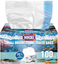 Bolsas de Basura HHXI de 100 Piezas, 4 Galones, Color Azul Océano, Aromatizadas y Resistentes a Olores con Cierre de Cuerda - imagen 1