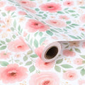 Papel de Regalo Floroom Floral - 17 in. x 33 ft. (47 sq. ft.) con Rosas Acuareladas en Rosa para Bodas, Baby Showers y Día de las Madres - imagen 1