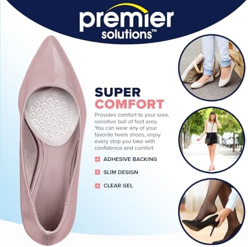 Cojines de Gel Transparente Premier Solutions para la Planta del Pie, para Tacones y Zapatos Planos, 6 Piezas (3 Pares) - imagen 3