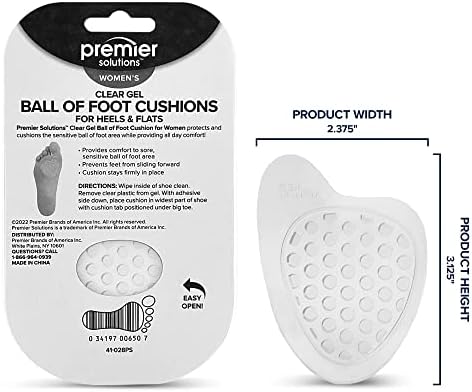 Cojines de Gel Transparente Premier Solutions para la Planta del Pie, para Tacones y Zapatos Planos, 6 Piezas (3 Pares) - imagen 7