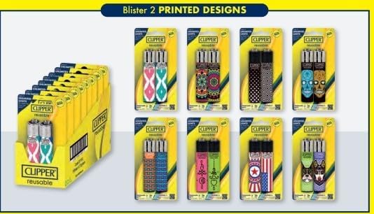 Clipper - Encendedores Reutilizables Clásicos Grandes - Paquete de 6 Encendedores Premium Recargables - Reemplaza Butano y Mecha para Luz Infinita - - imagen 2