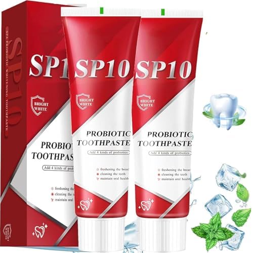 Pasta de Dientes Blanqueadora Probiotica 2PC SP-10 – Aliento Fresco, Limpieza Profunda, Remoción de Manchas – Fórmula Natural - imagen 1