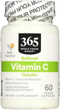 365 de Whole Foods Market, Complejo de Vitamina C con Bicarbonato, Vegano, 60 Cápsulas - imagen 1