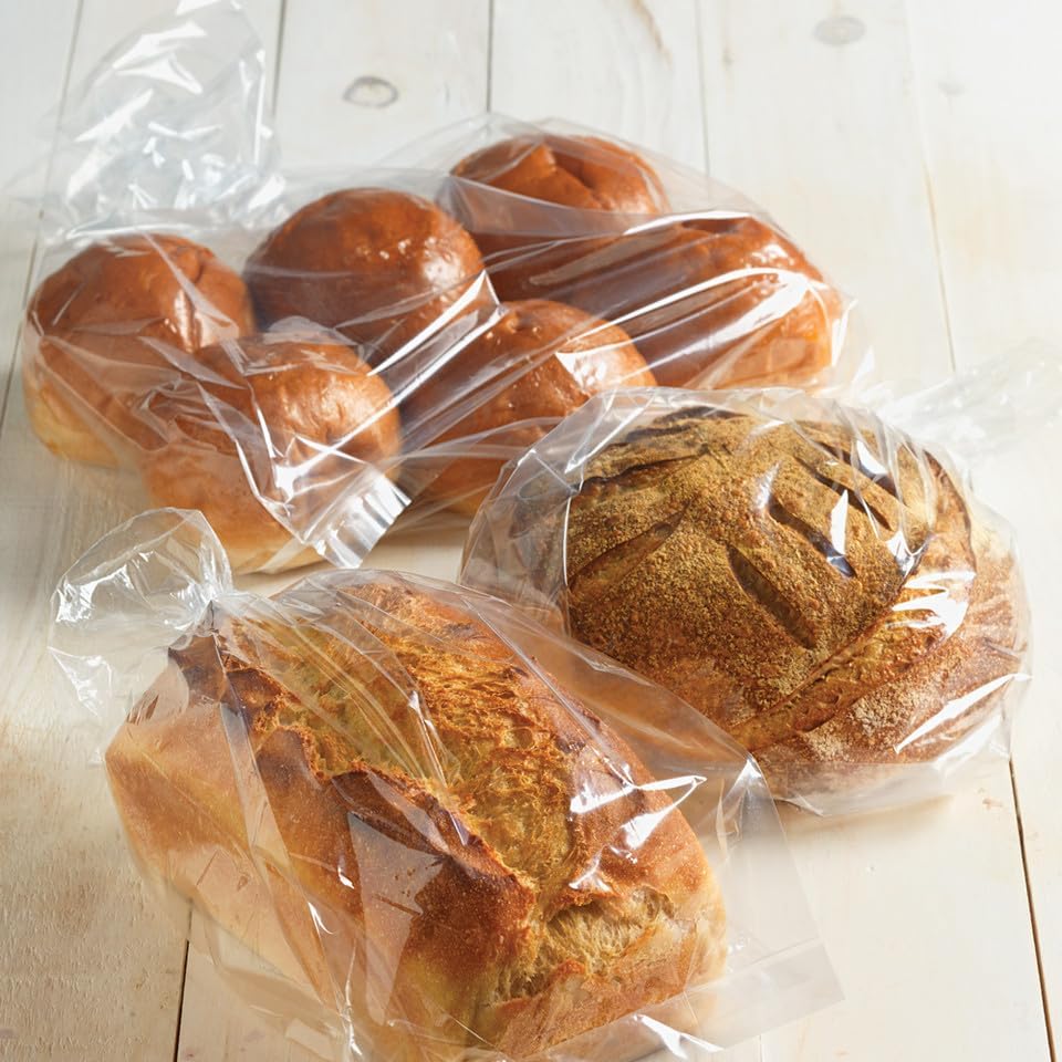 Bolsas para Pan Pequeñas ROYALNA 100ct (6x3x15) Reutilizables, Transparentes y Resistentes con Cierre para Panadería - imagen 1