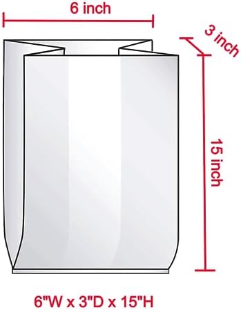 Bolsas para Pan Pequeñas ROYALNA 100ct (6x3x15) Reutilizables, Transparentes y Resistentes con Cierre para Panadería - imagen 2