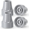 Puntas de muletas, 7/8 pulgadas, gruesas y antideslizantes, paquete de 4, color gris, mejoradas y resistentes - imagen 1