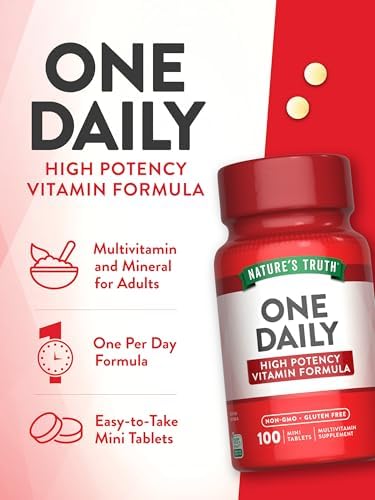 Multivitamínico Diario Nature's Truth | 100 Mini Tabletas | Para Hombres y Mujeres | Suplemento Sin OGM y Sin Gluten - imagen 5