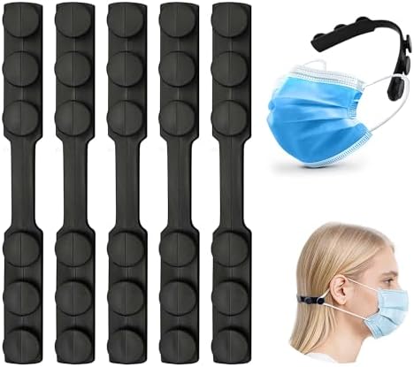 5 Piezas de Sujetadores de Silicona para Mascarillas, Extensores Ajustables para Proteger las Orejas, Bandas Reutilizables para la Parte Posterior de - imagen 1