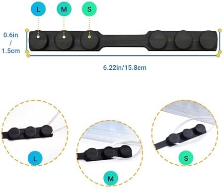 5 Piezas de Sujetadores de Silicona para Mascarillas, Extensores Ajustables para Proteger las Orejas, Bandas Reutilizables para la Parte Posterior de - imagen 2