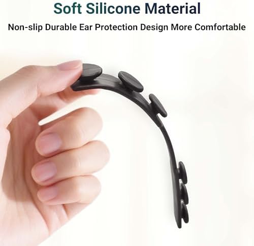 5 Piezas de Sujetadores de Silicona para Mascarillas, Extensores Ajustables para Proteger las Orejas, Bandas Reutilizables para la Parte Posterior de - imagen 3
