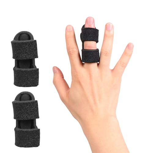 Férula para Dedos Cozyhealth (Paquete de 2), Enderezador Universal para Dedos, Soporte para Artritis y Alivio de Esguince para Dedos Medio, Índice, - imagen 1