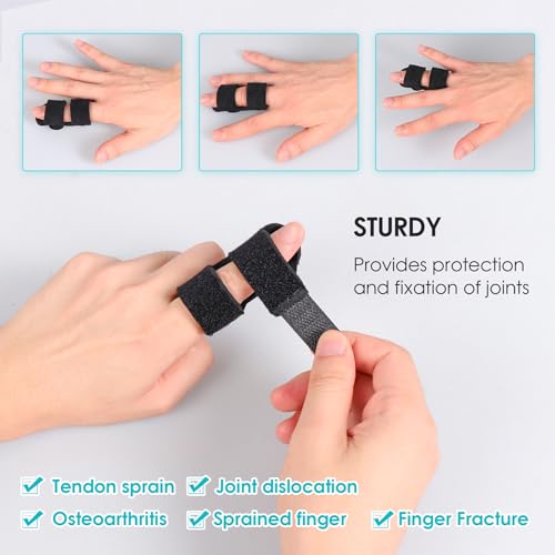 Férula para Dedos Cozyhealth (Paquete de 2), Enderezador Universal para Dedos, Soporte para Artritis y Alivio de Esguince para Dedos Medio, Índice, - imagen 2