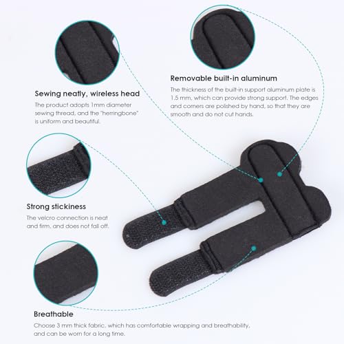 Férula para Dedos Cozyhealth (Paquete de 2), Enderezador Universal para Dedos, Soporte para Artritis y Alivio de Esguince para Dedos Medio, Índice, - imagen 3