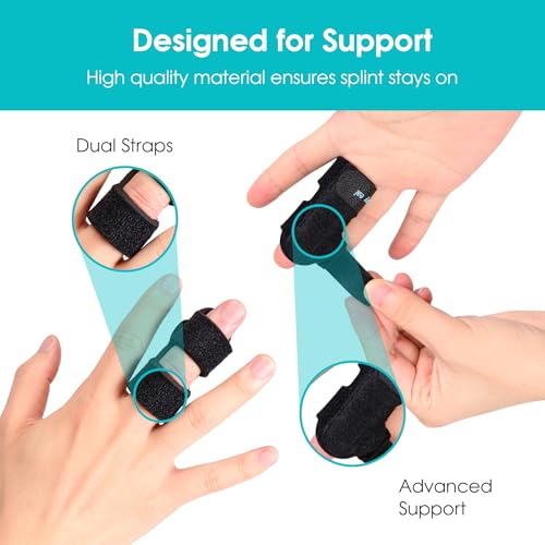 Férula para Dedos Cozyhealth (Paquete de 2), Enderezador Universal para Dedos, Soporte para Artritis y Alivio de Esguince para Dedos Medio, Índice, - imagen 5