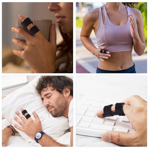Férula para Dedos Cozyhealth (Paquete de 2), Enderezador Universal para Dedos, Soporte para Artritis y Alivio de Esguince para Dedos Medio, Índice, - imagen 7