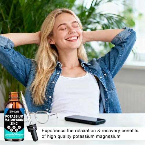 Suplemento Líquido de Potasio y Magnesio con Zinc, Ashwagandha, Bromelina y Vitaminas D3 y B6 para la Salud Vascular, Ósea, Muscular y Nerviosa, No - imagen 4