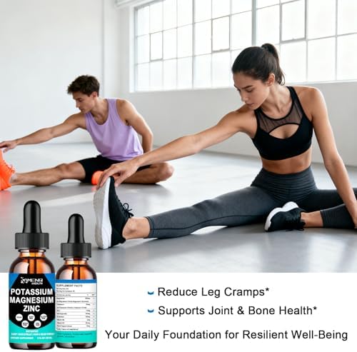 Suplemento Líquido de Potasio y Magnesio con Zinc, Ashwagandha, Bromelina y Vitaminas D3 y B6 para la Salud Vascular, Ósea, Muscular y Nerviosa, No - imagen 6