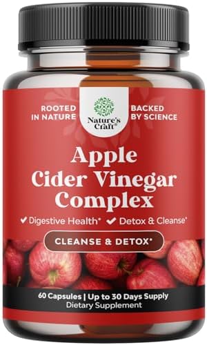 Cápsulas de Vinagre de Sidra de Manzana para Limpieza y Desintoxicación - Salud Digestiva y Pérdida de Peso con Cayena - 60 Cápsulas Extra Fuertes - imagen 1