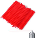200 piezas de popotes para aerosol, 4.72 in de largo, tubos de extensión rojos de PP para pintura, limpiador y aceite en espacios reducidos - imagen 1