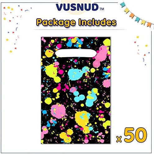 Vusnud 50 Piezas de Bolsas Plásticas Neón para Dulces que Brillan en la Oscuridad - Decoraciones para Fiestas de Cumpleaños - imagen 2
