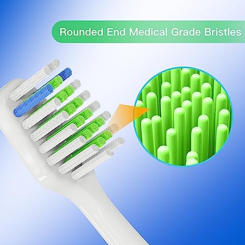 Cabezas de cepillo de dientes de repuesto compatibles con Aquasonic Duo Series/Centro Dental Eléctrico (NO para Duo PRO Series) - 4 Blancas y 4 Negras - imagen 3